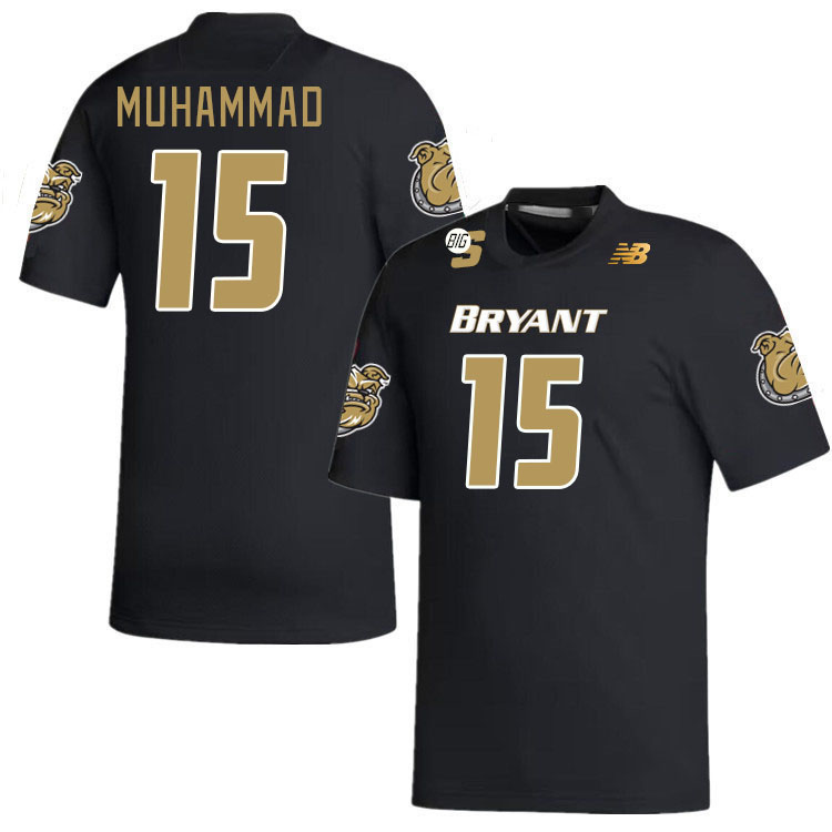 Men-Youth #15 Ahmed Muhammad Bryant Bulldogs 2023 College Football Jerseys Stitched Sale-Black